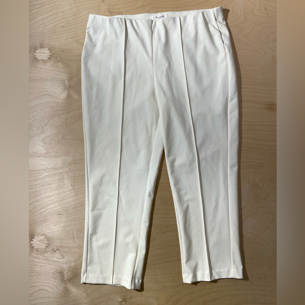 Haver + Blair White Dress Pants - Classic Pleated Front XL (QW)